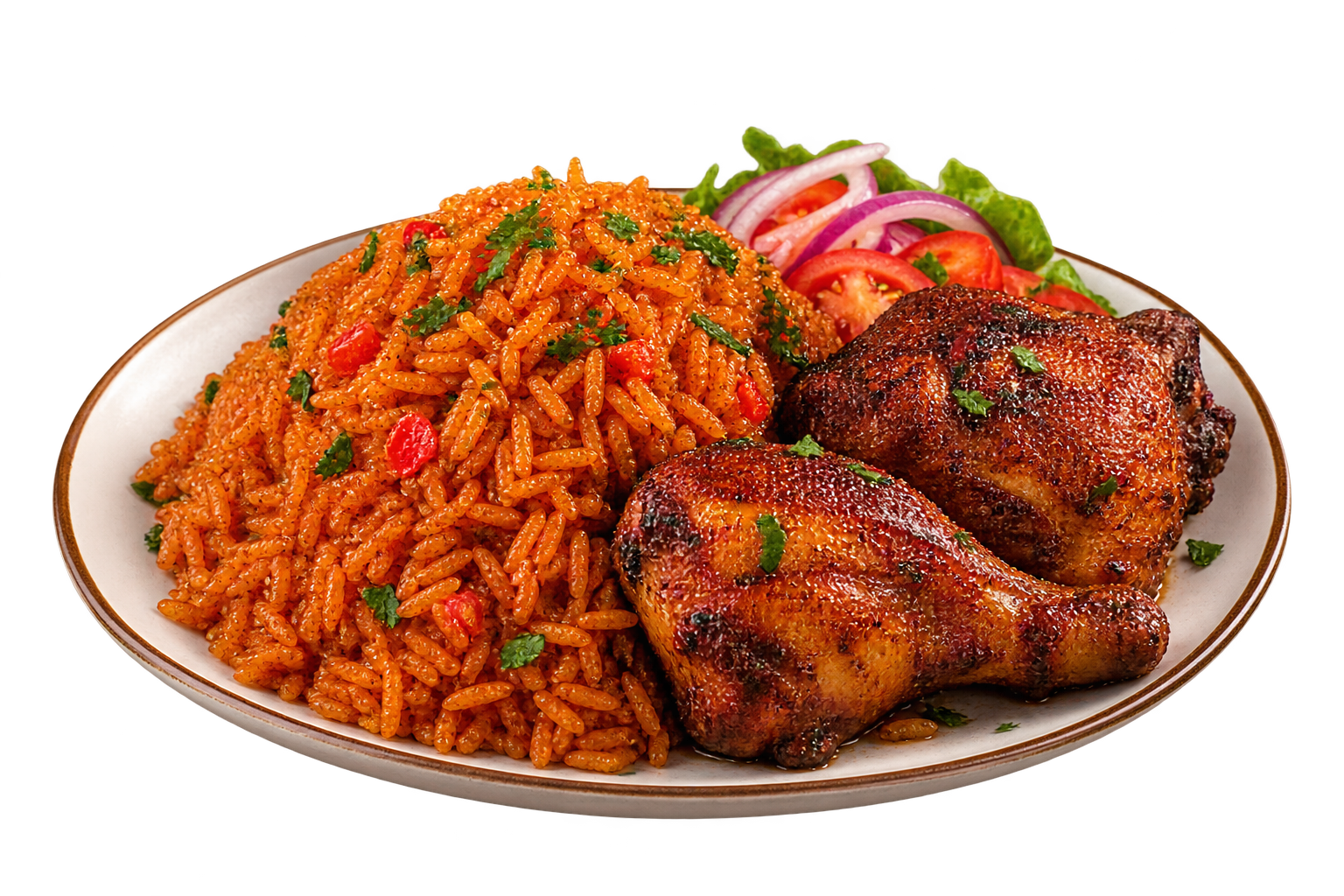 Jollof rice with chicken
